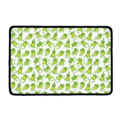 Cute Frog Pattern Print Kitchen Mat
