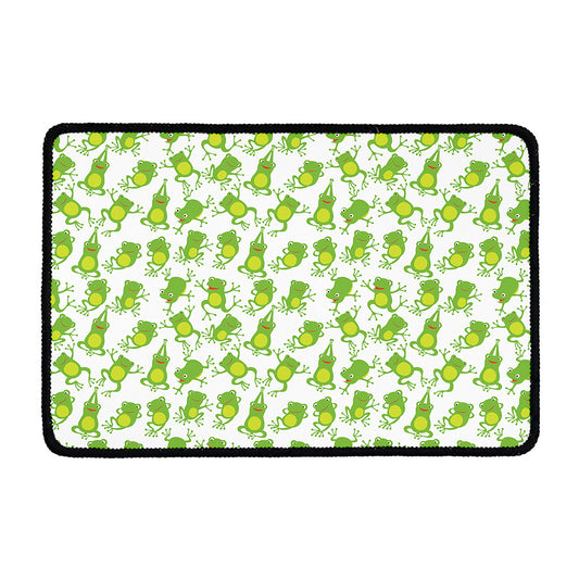 Cute Frog Pattern Print Kitchen Mat