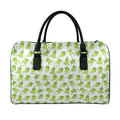 Cute Frog Pattern Print Leather Duffel Bag