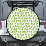Cute Frog Pattern Print Leather Spare Tire Cover