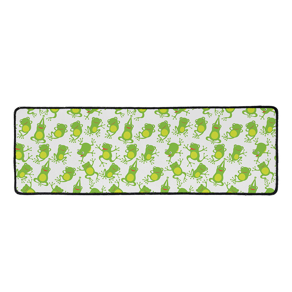 Cute Frog Pattern Print Long Kitchen Mat