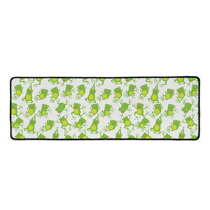 Cute Frog Pattern Print Long Kitchen Mat