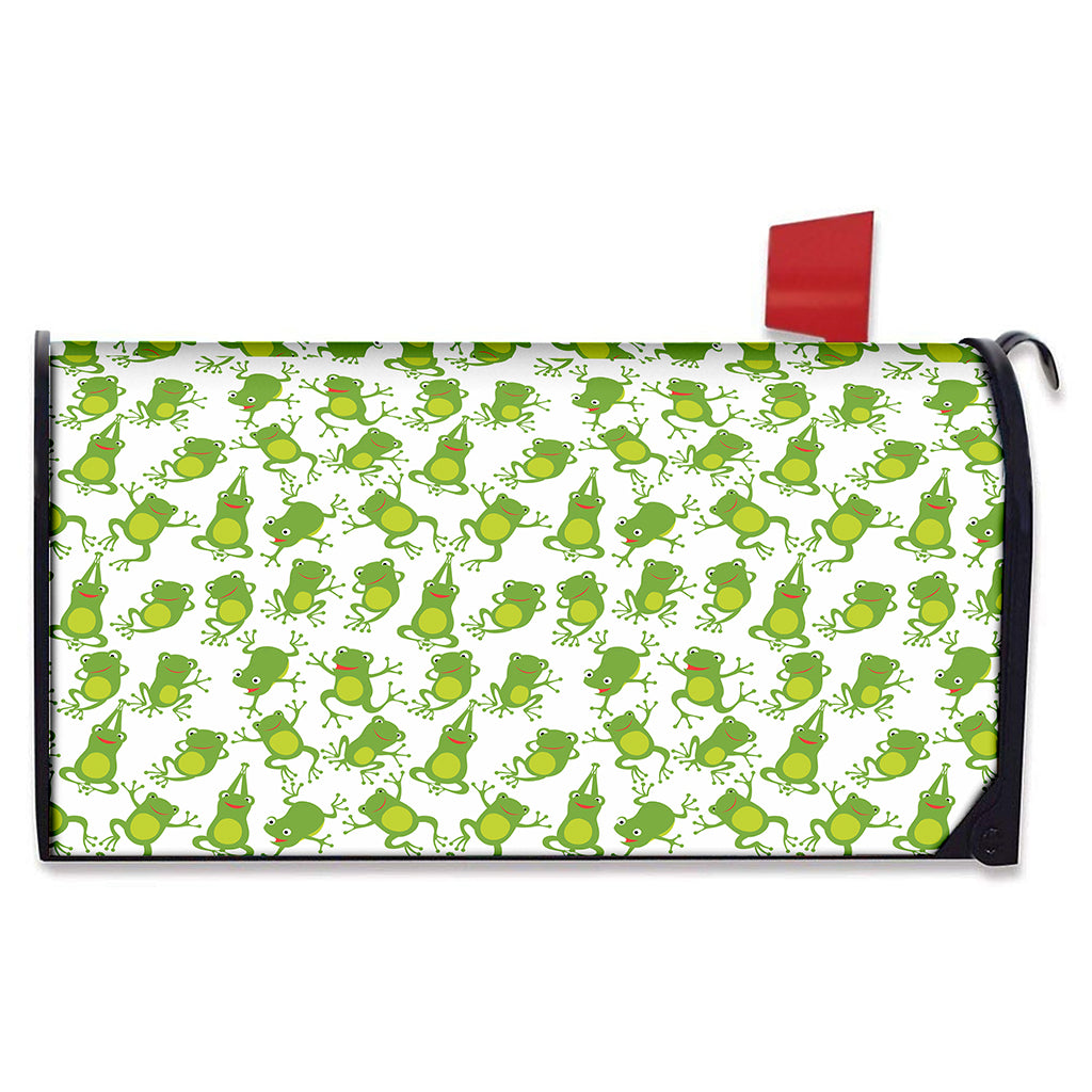 Cute Frog Pattern Print Mailbox Cover