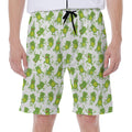 Cute Frog Pattern Print Men's Beach Shorts
