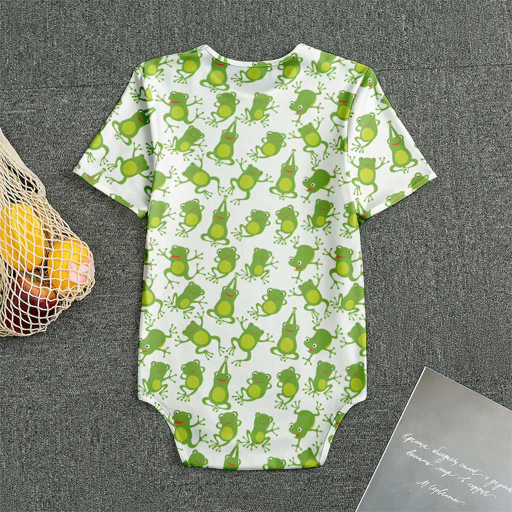 Cute Frog Pattern Print Men's Bodysuit