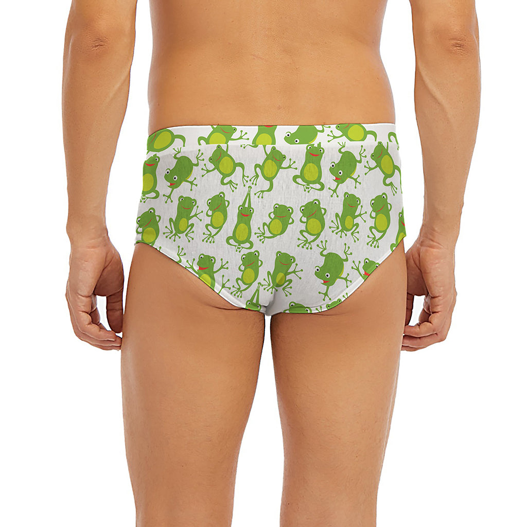 Cute Frog Pattern Print Men's Briefs