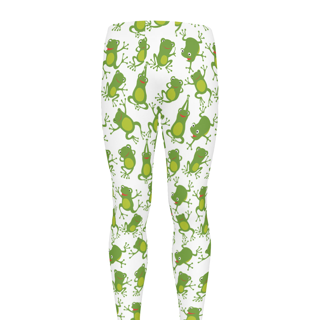 Cute Frog Pattern Print Men's leggings