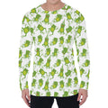 Cute Frog Pattern Print Men's Long Sleeve T-Shirt