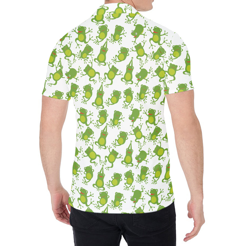 Cute Frog Pattern Print Men's Shirt