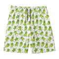 Cute Frog Pattern Print Men's Swim Trunks