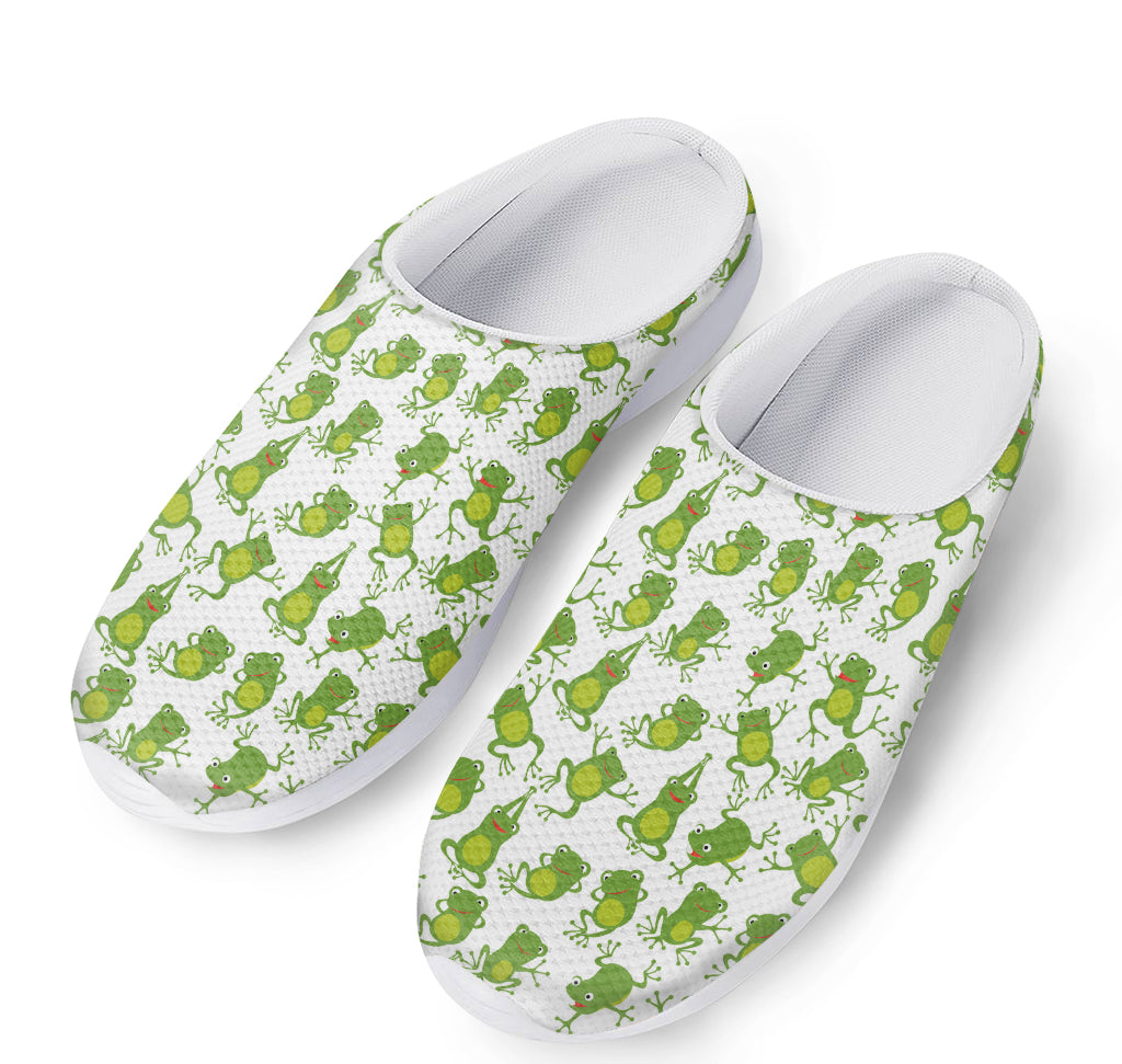 Cute Frog Pattern Print Mesh Casual Shoes