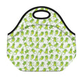 Cute Frog Pattern Print Neoprene Lunch Bag