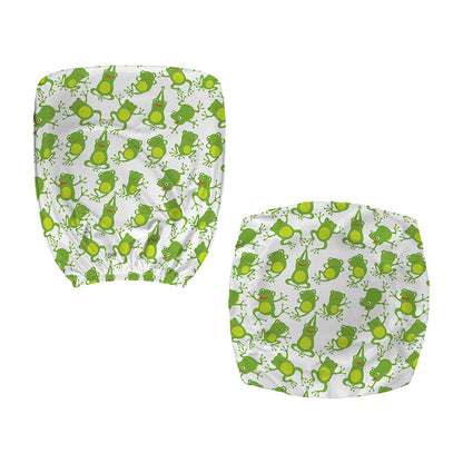 Cute Frog Pattern Print Office Chair Cover