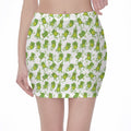 Cute Frog Pattern Print Pencil Mini Skirt
