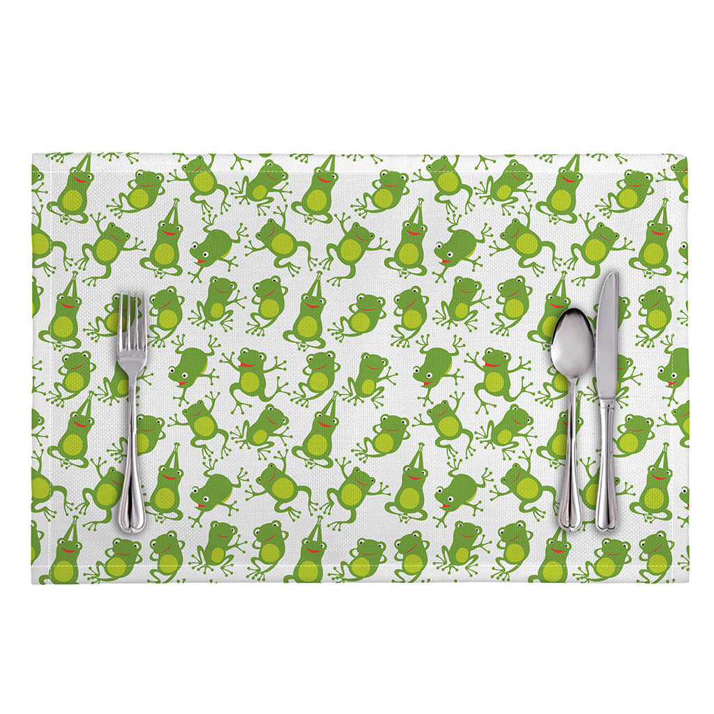 Cute Frog Pattern Print Placemat