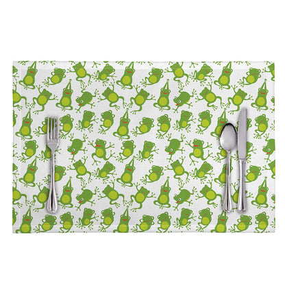 Cute Frog Pattern Print Placemat