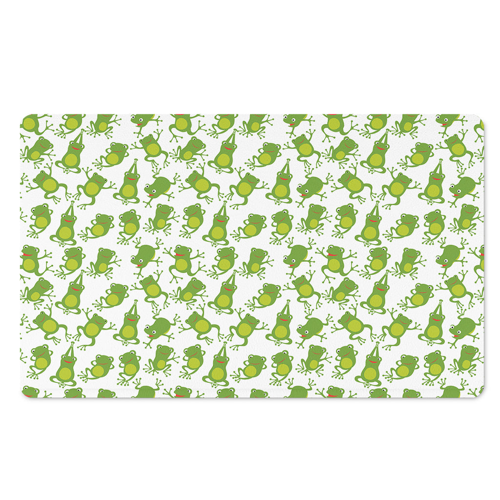 Cute Frog Pattern Print Polyester Doormat