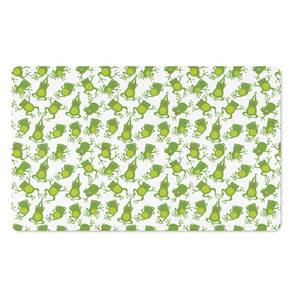Cute Frog Pattern Print Polyester Doormat