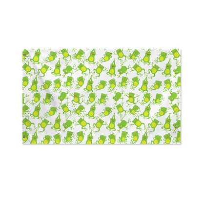 Cute Frog Pattern Print Polyester Flag