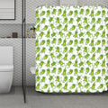Cute Frog Pattern Print Polyester Shower Curtain
