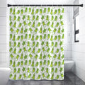 Cute Frog Pattern Print Premium Shower Curtain