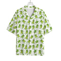 Cute Frog Pattern Print Rayon Hawaiian Shirt