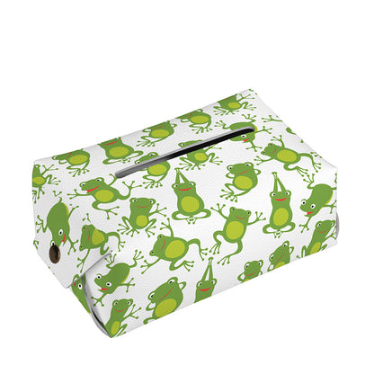 Cute Frog Pattern Print Rectangle Tissue Box Cover
