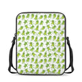 Cute Frog Pattern Print Rectangular Crossbody Bag