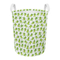 Cute Frog Pattern Print Round Laundry Basket
