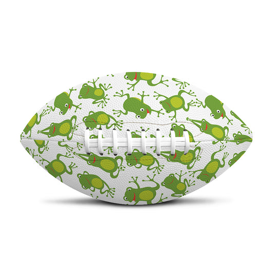 Cute Frog Pattern Print Rugby Ball
