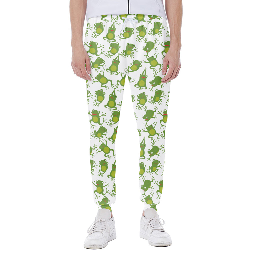 Cute Frog Pattern Print Scuba Joggers