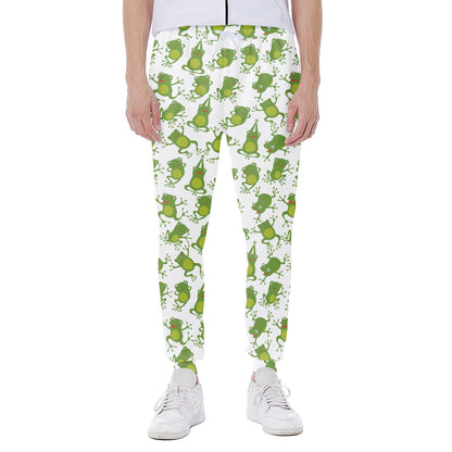 Cute Frog Pattern Print Scuba Joggers