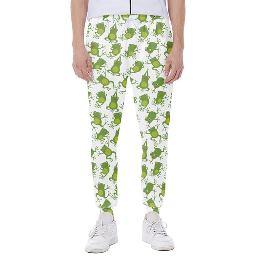 Cute Frog Pattern Print Scuba Joggers