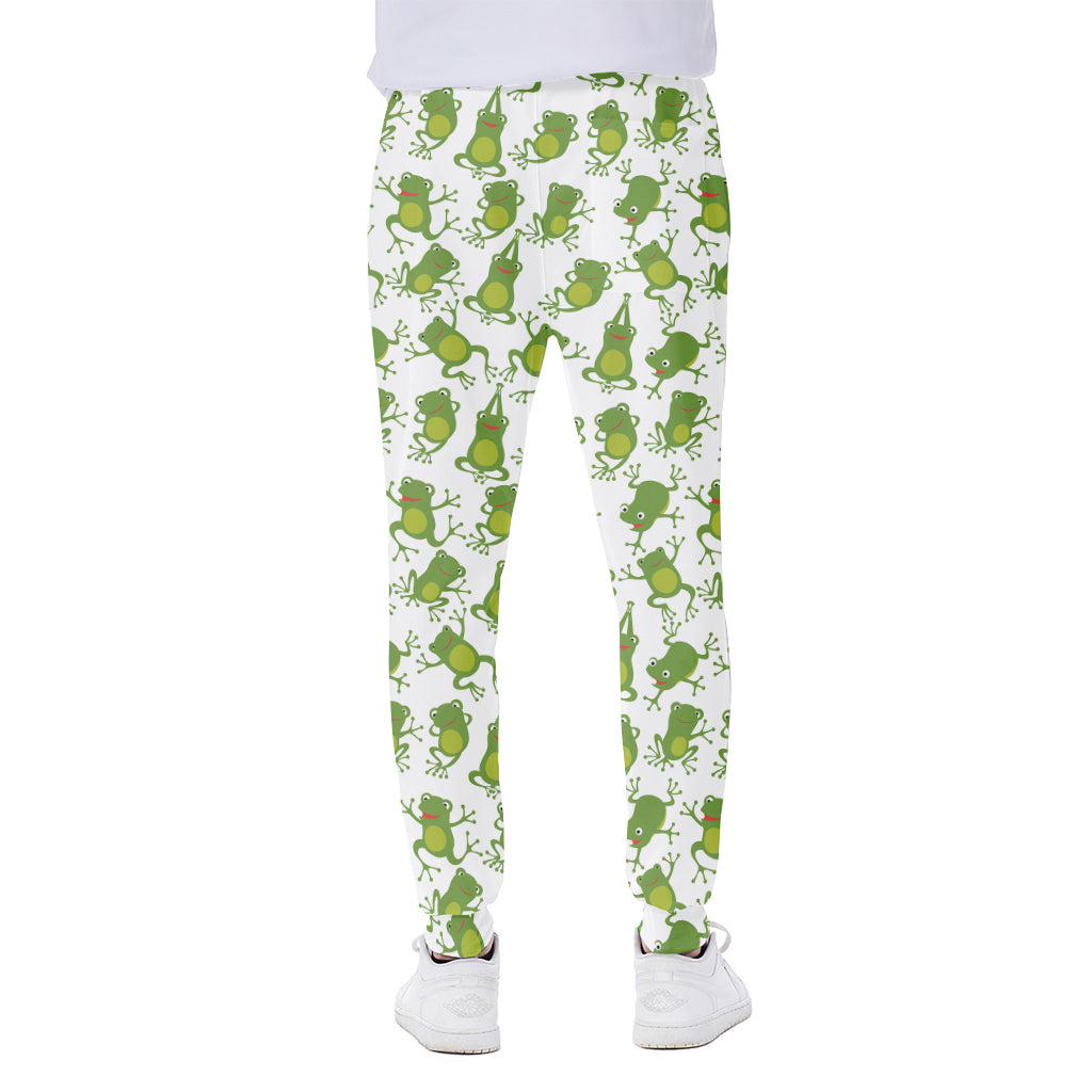 Cute Frog Pattern Print Scuba Joggers