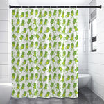 Cute Frog Pattern Print Shower Curtain
