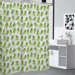 Cute Frog Pattern Print Shower Curtain