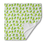 Cute Frog Pattern Print Silk Bandana