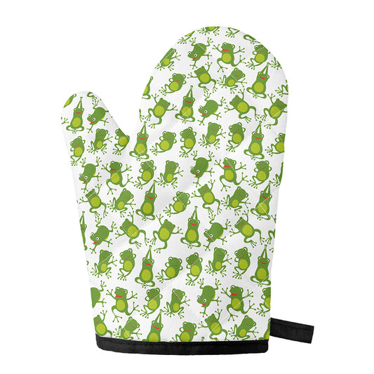 Cute Frog Pattern Print Single Oven Mitt