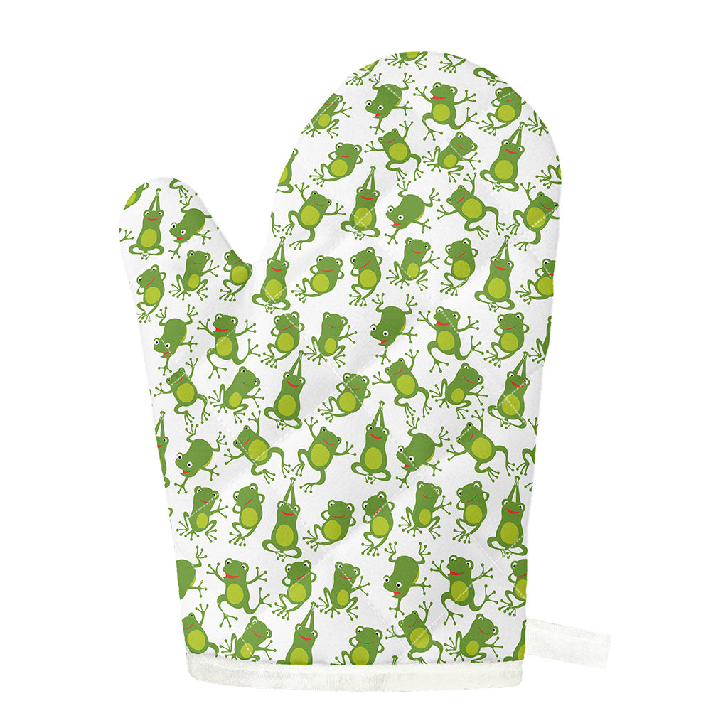Cute Frog Pattern Print Single Oven Mitt