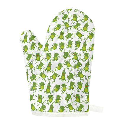 Cute Frog Pattern Print Single Oven Mitt