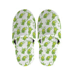 Cute Frog Pattern Print Slippers