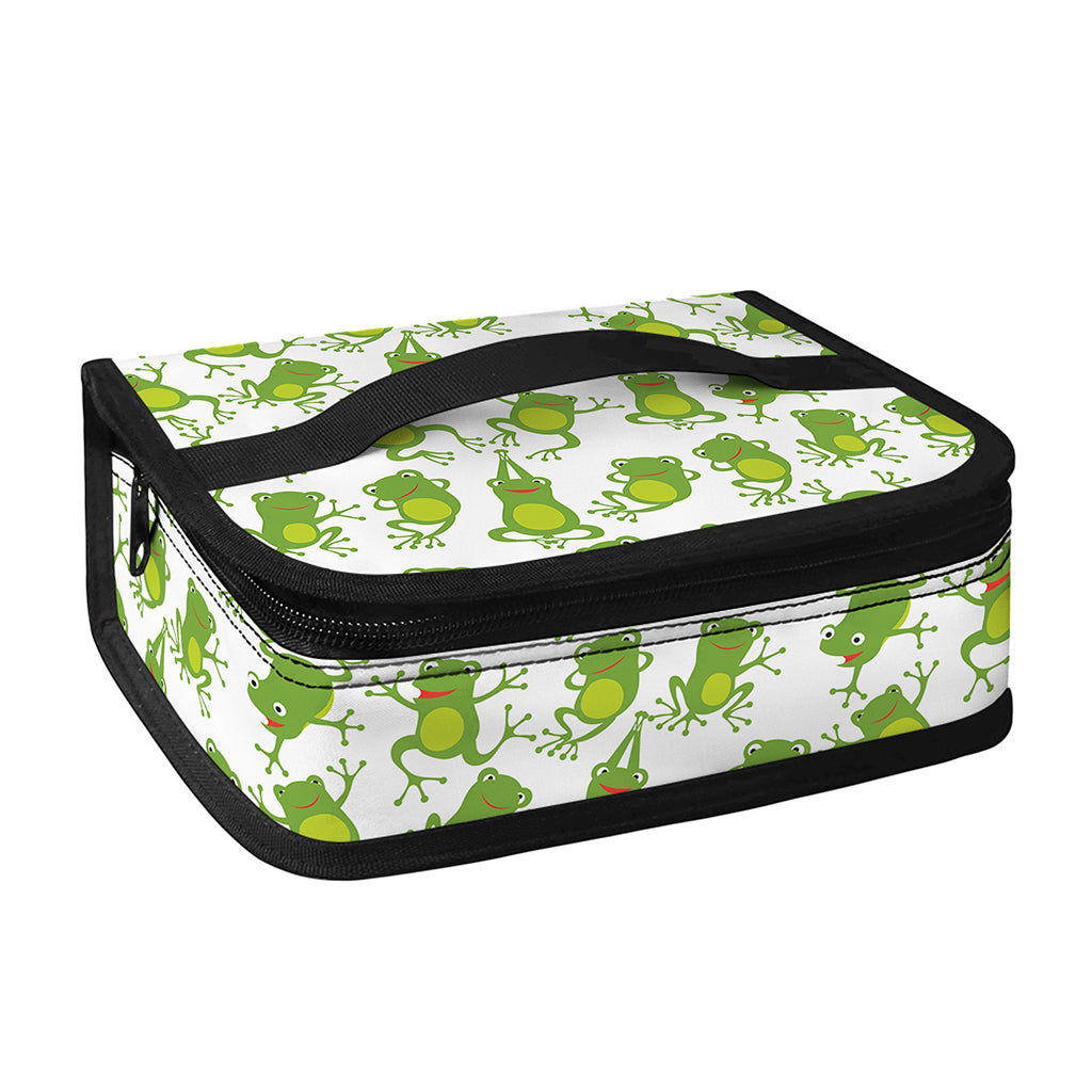 Cute Frog Pattern Print Small Lunch Bag