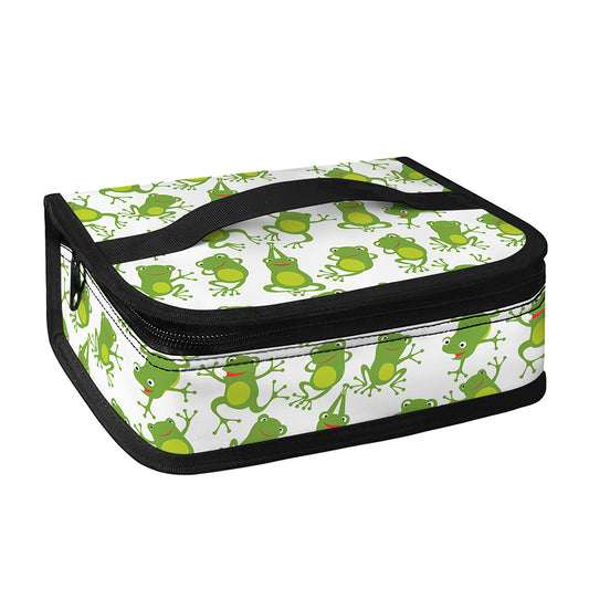 Cute Frog Pattern Print Small Lunch Bag