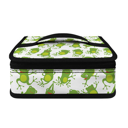 Cute Frog Pattern Print Small Lunch Bag