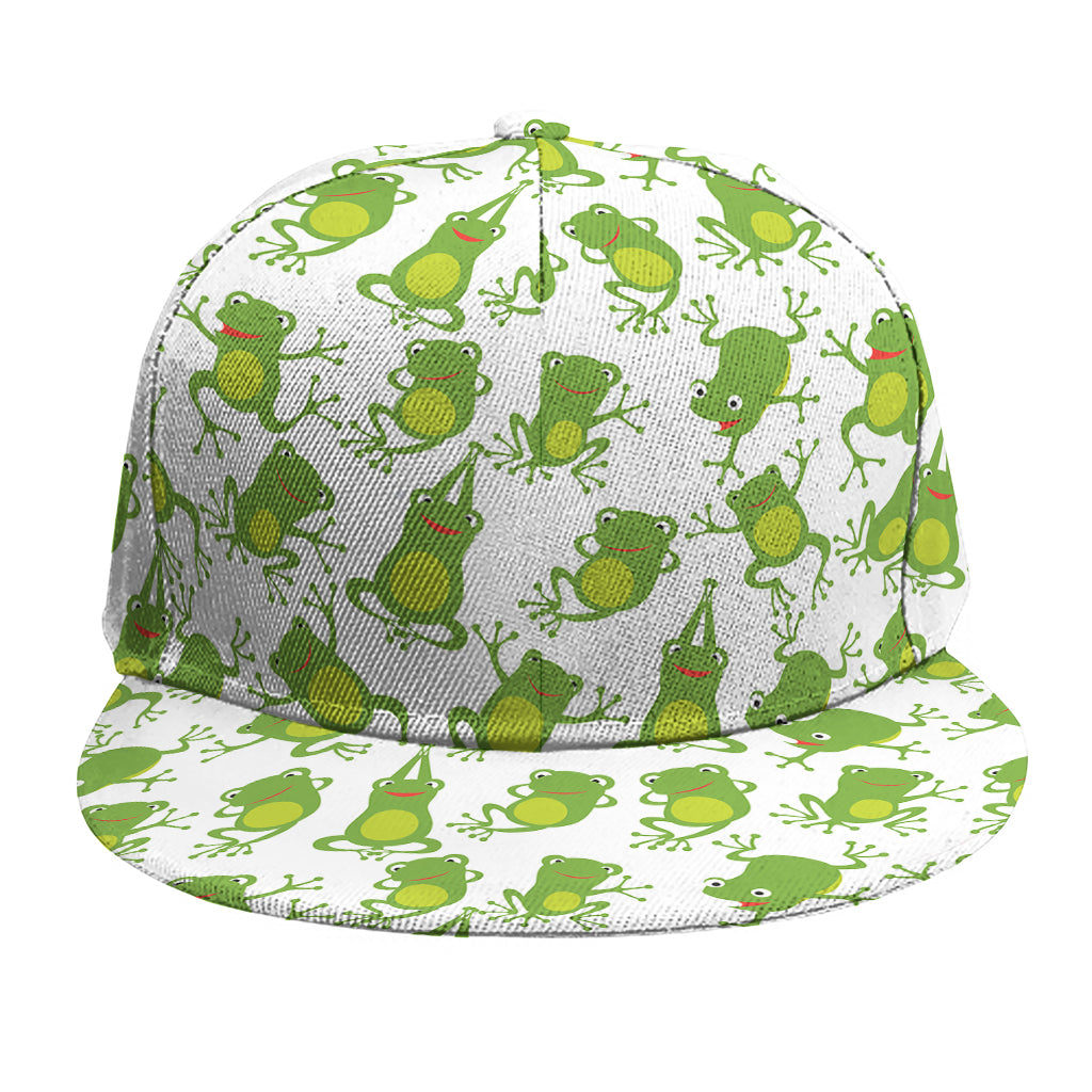 Cute Frog Pattern Print Snapback Cap