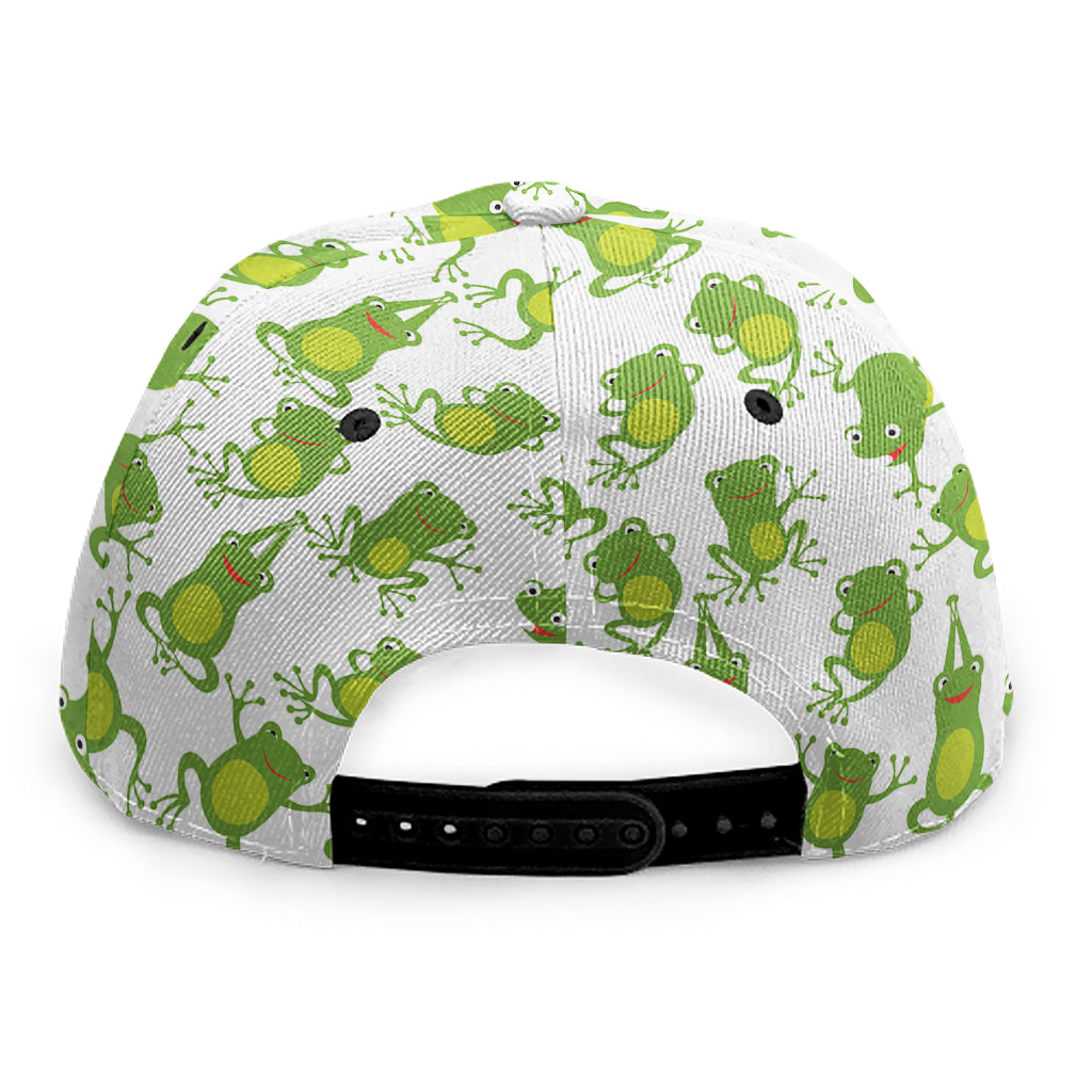 Cute Frog Pattern Print Snapback Cap