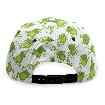 Cute Frog Pattern Print Snapback Cap