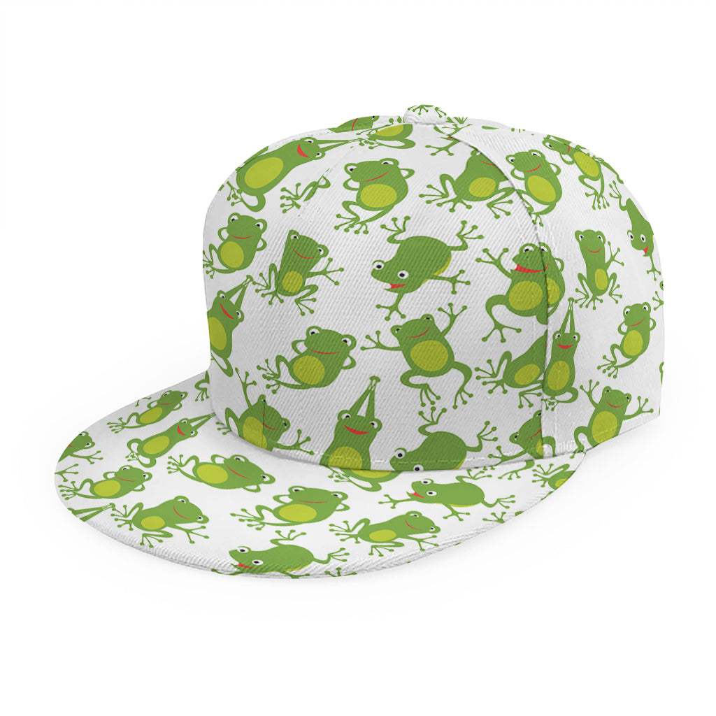 Cute Frog Pattern Print Snapback Cap
