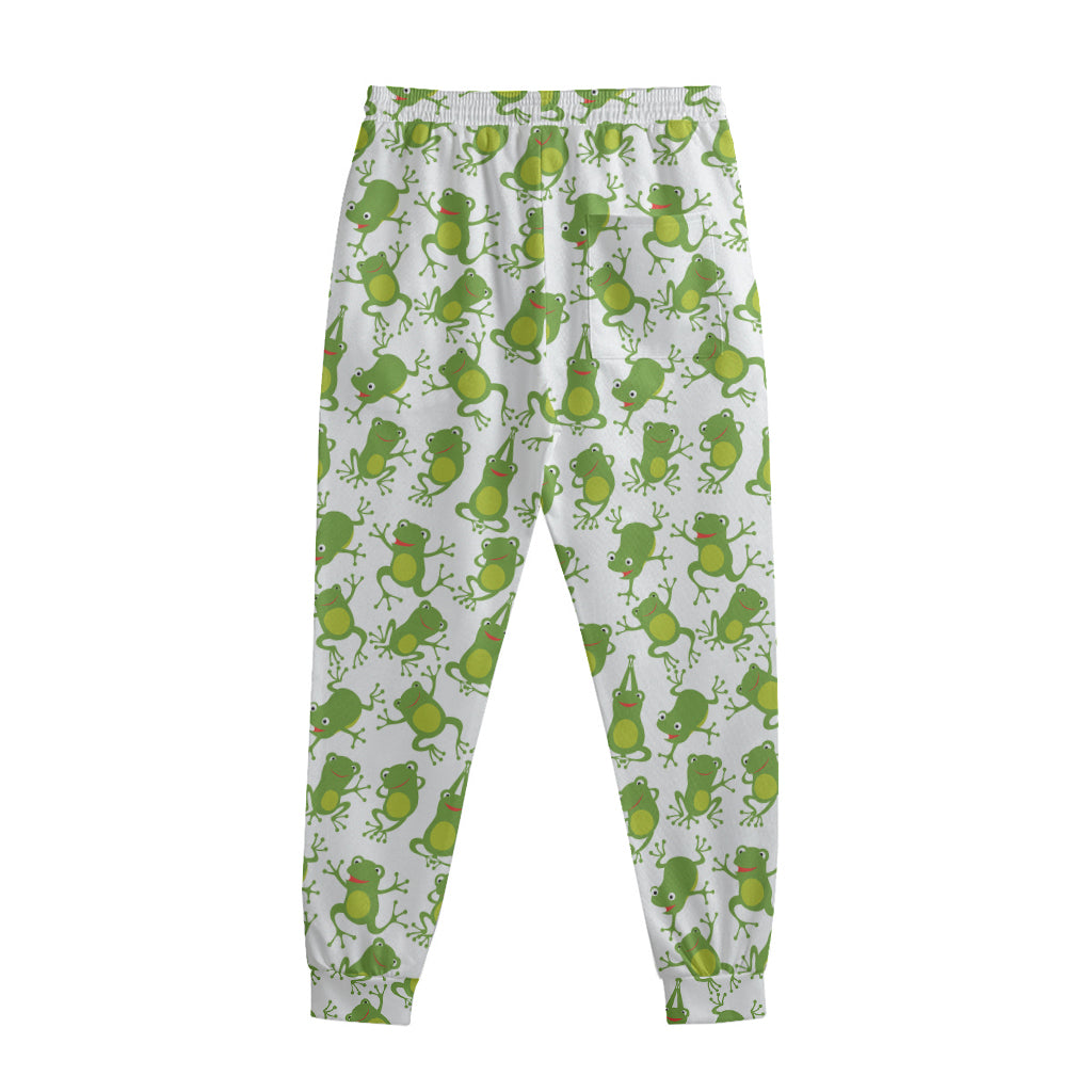Cute Frog Pattern Print Sweatpants