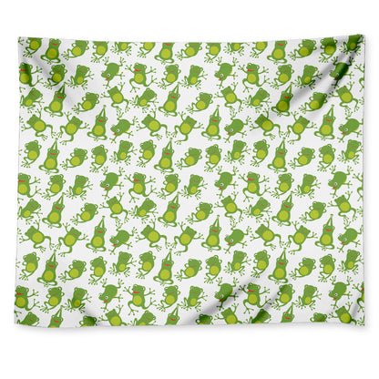 Cute Frog Pattern Print Tapestry